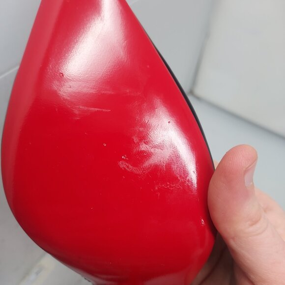 Christian Louboutin Patent Black Iriza Leather Half-d'Orsay Pump Heel Shoe - Picture 13 of 13